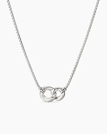 Belmont庐 Curb Link Necklace Sterling Silver with 18K Yellow Gold, 20mm