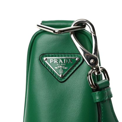 Triangle leather mini-bag