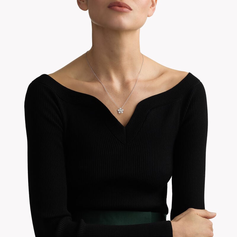 Wild Flower Pavé Diamond Pendant