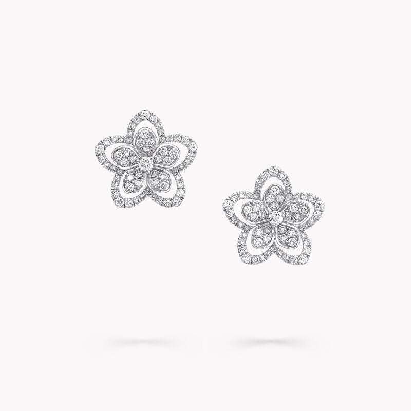 Wild Flower Diamond Stud Earrings