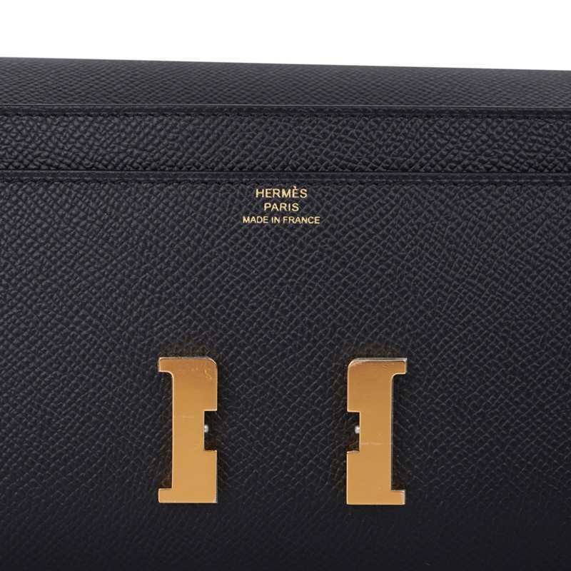 Constance Long To Go Wallet Black Epsom Gold Hardware