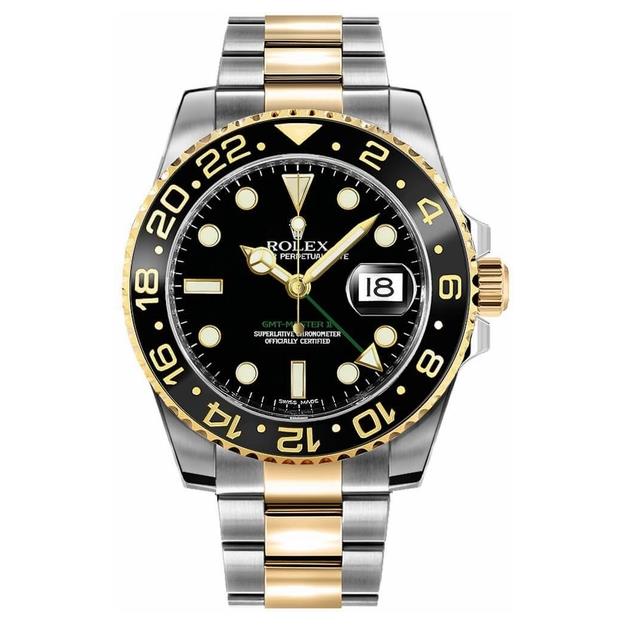 GMT-Master II Two Tone Black Dial Men's Watch 116713LN-0001