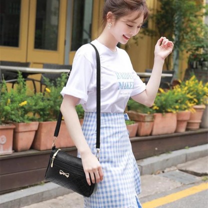 Women Bowknot Leather Small Handbags Female Shoulder Crossbody Bag High Quality Ladies Messenger Purse Tote Purses and Handbags