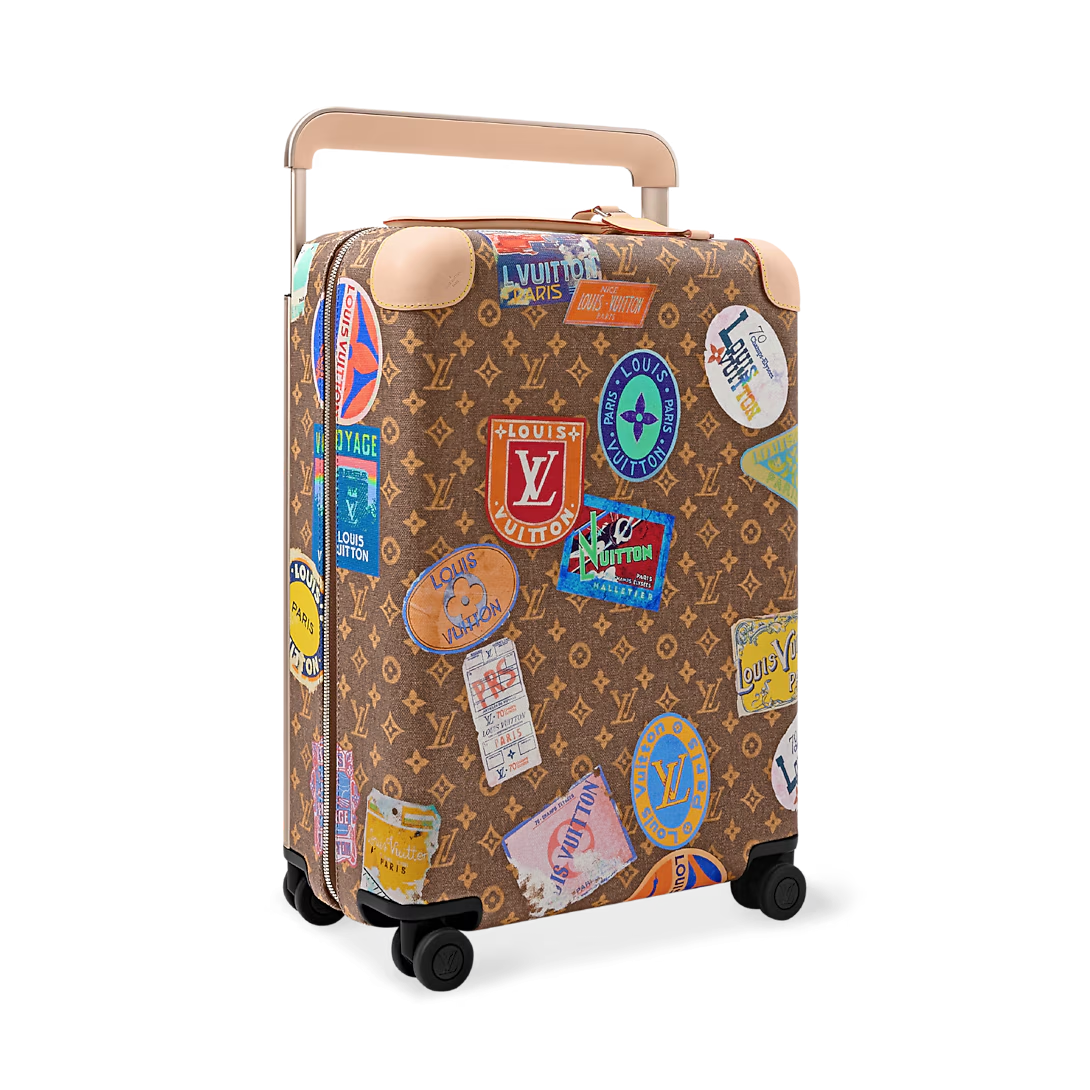 Printed travel suitcase