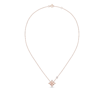 Color Blossom BB Star Pendant, Pink gold, Pink Mother-of-Pearl and diamond