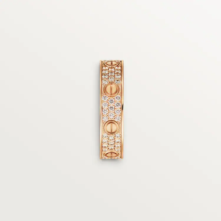 LOVE WEDDING BAND, DIAMOND-PAVED