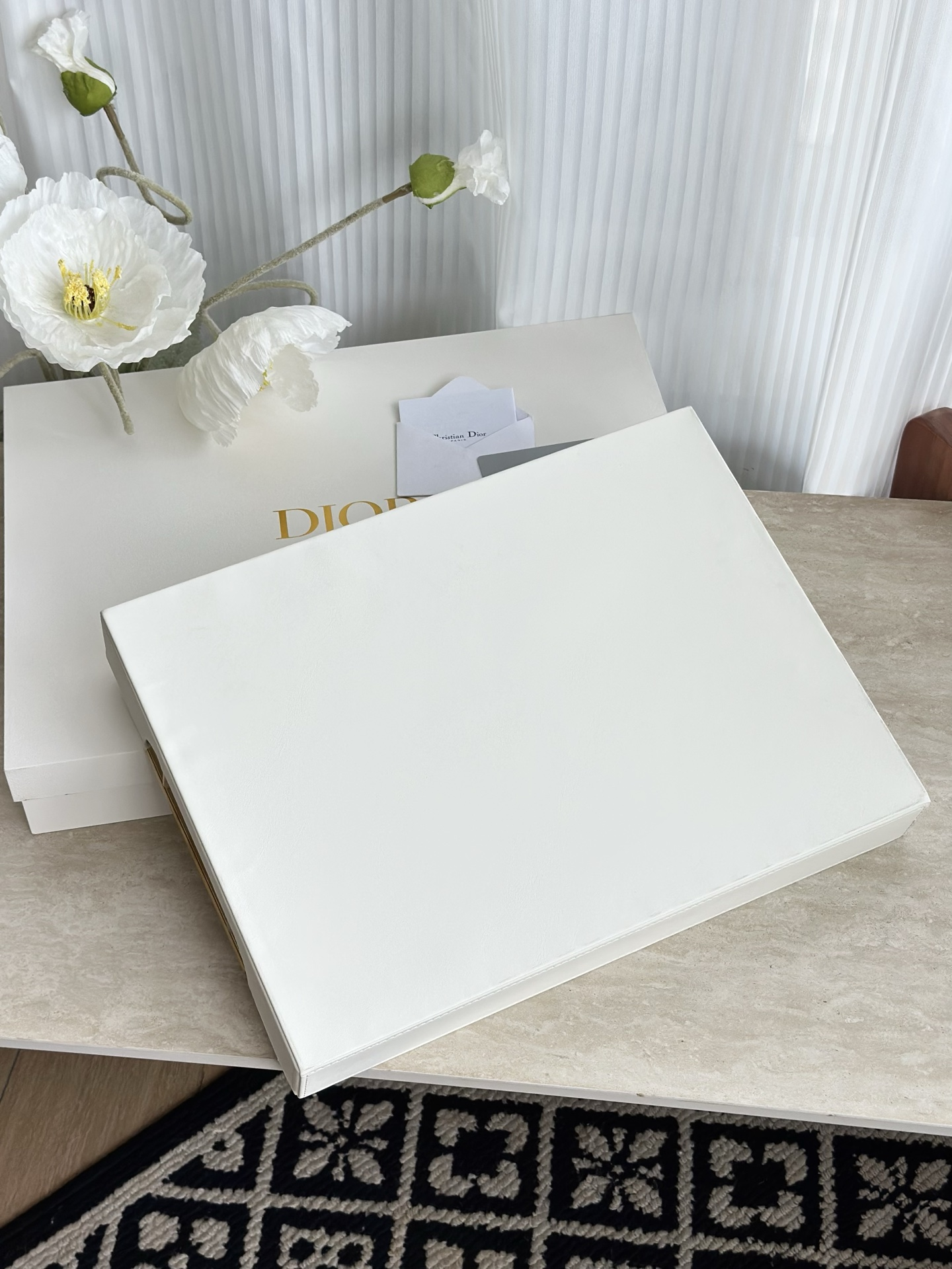 Dithtor Rectangular Leather and Metal Tray