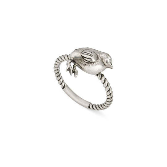 Chick Motif Ring in Silver