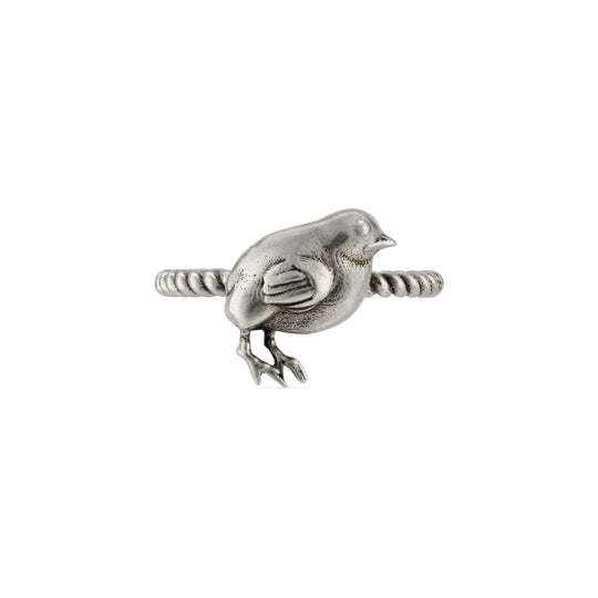 Chick Motif Ring in Silver