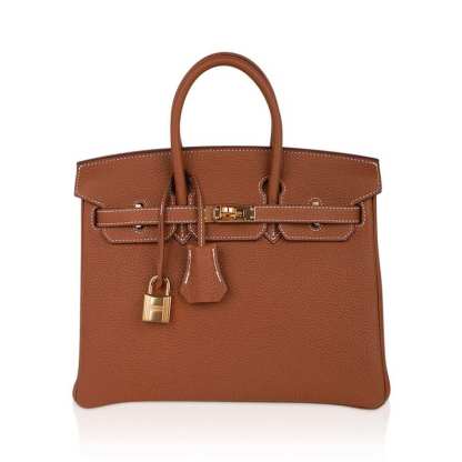Birkin 25 Bag Gold Togo Leather Gold Hardware
