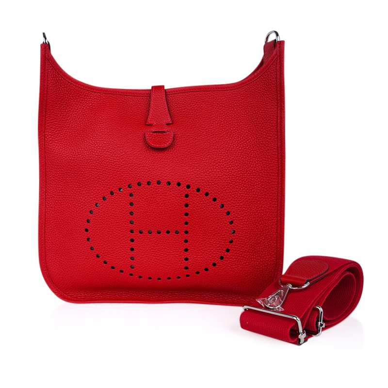 Evelyne PM Bag Rouge Casaque Clemence Palladium Hardware