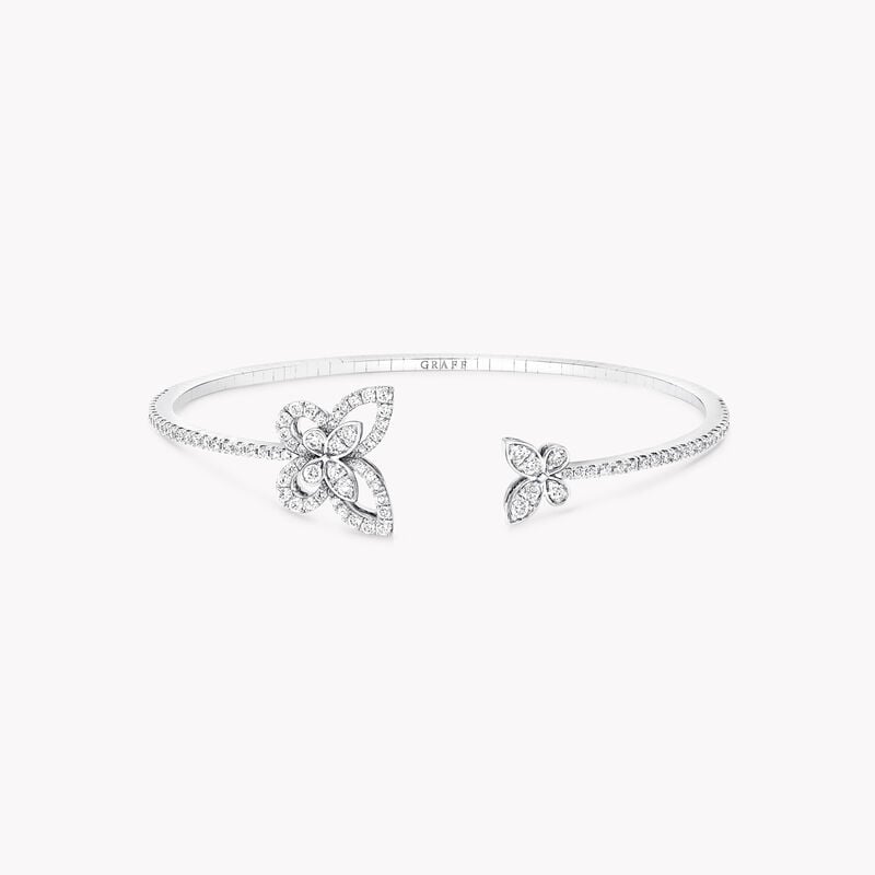 Butterfly Silhouette Open Diamond Bangle