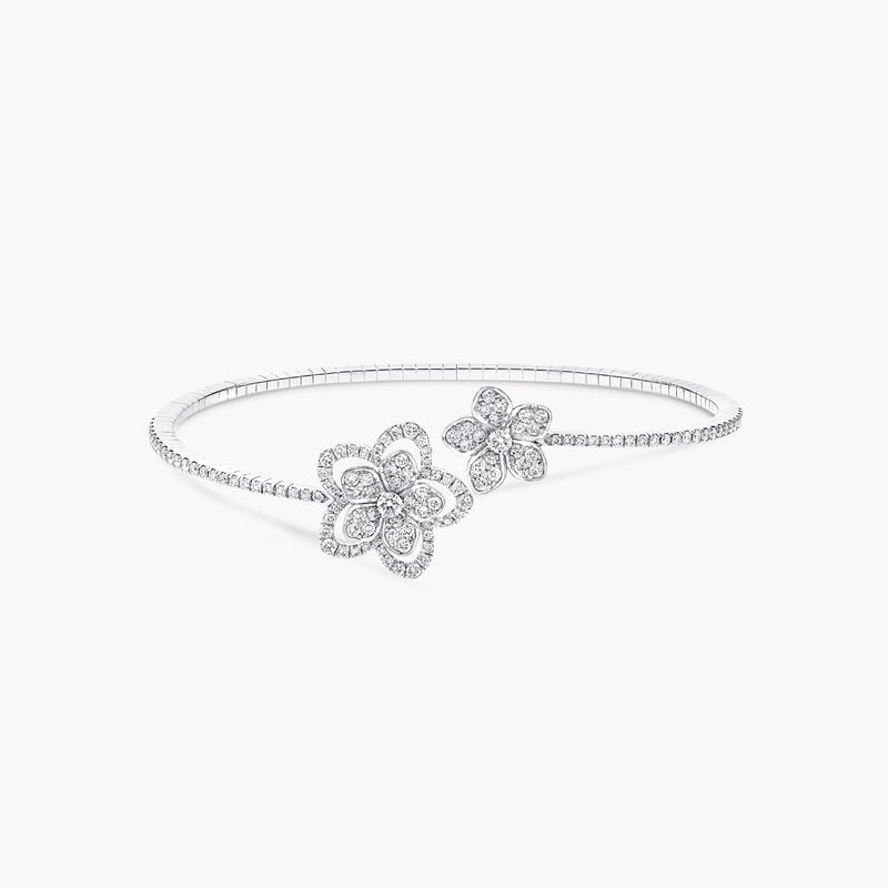 Wild Flower Twist Diamond Bangle