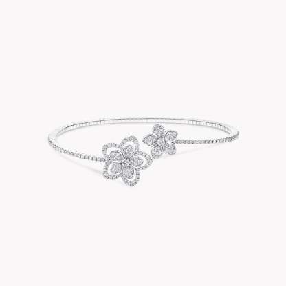 Wild Flower Twist Diamond Bangle