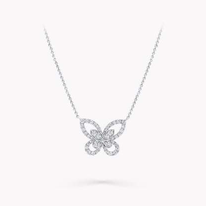 Mini Butterfly Silhouette Diamond Pendant
