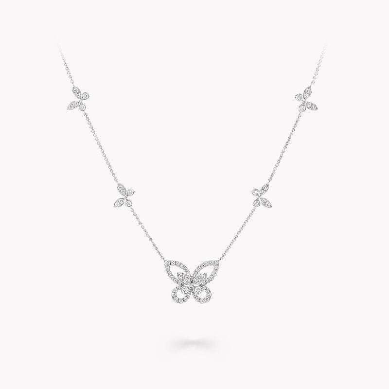 Multi Butterfly Silhouette Diamond Pendant