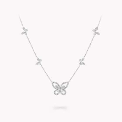 Multi Butterfly Silhouette Diamond Pendant