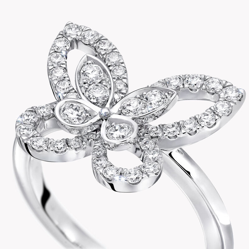 Butterfly Silhouette Diamond Mini Ring