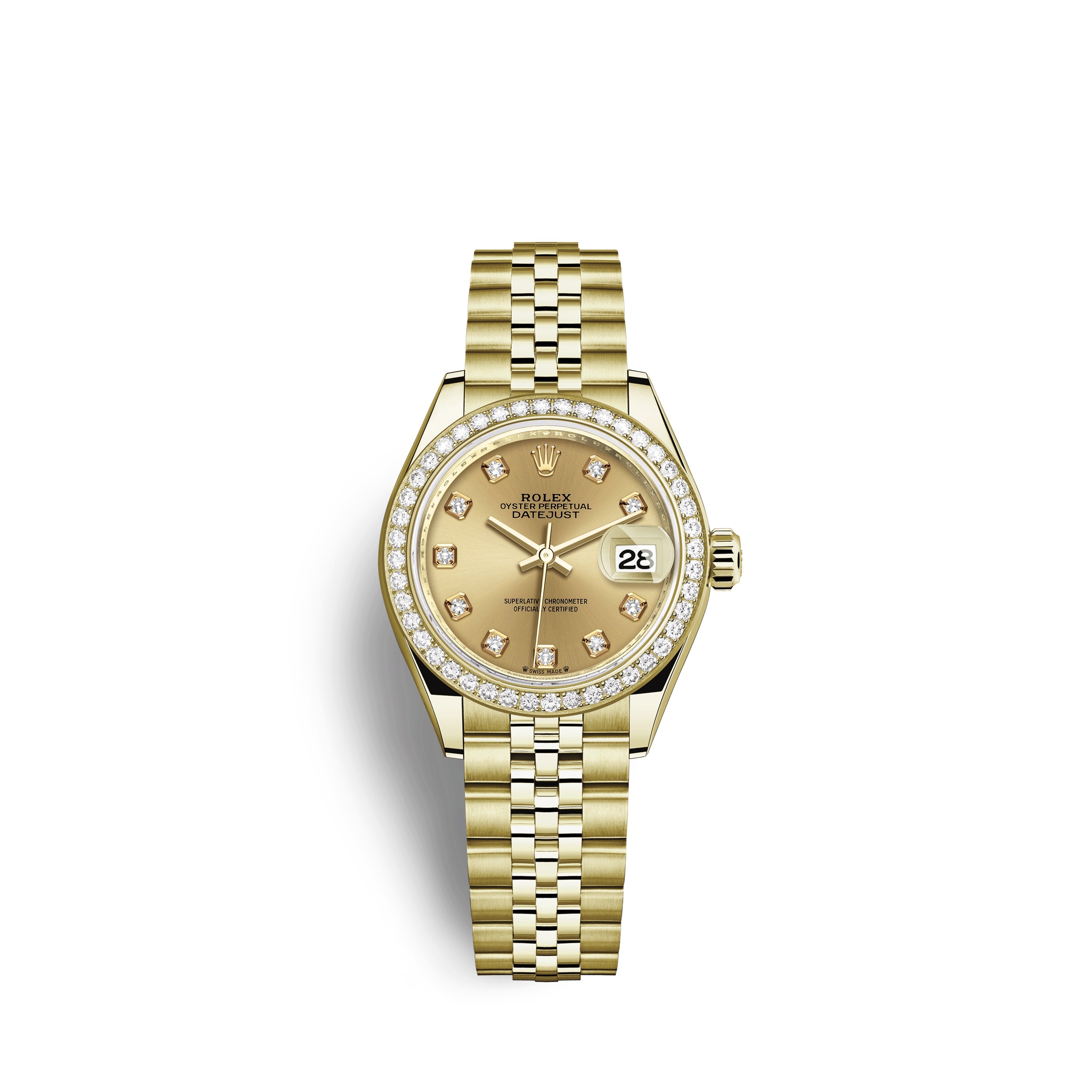 Lady-Datejust 28, 18kt Yellow Gold and diamonds, Ref# 279138RBR-0024
