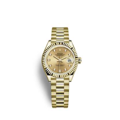 Lady-Datejust 28, 18k Yellow Gold, Ref# 279178-0017