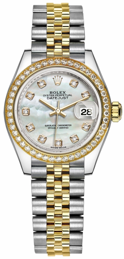 Lady-Datejust 28 Mother of Pearl Diamond Watch 279383RBR-0019