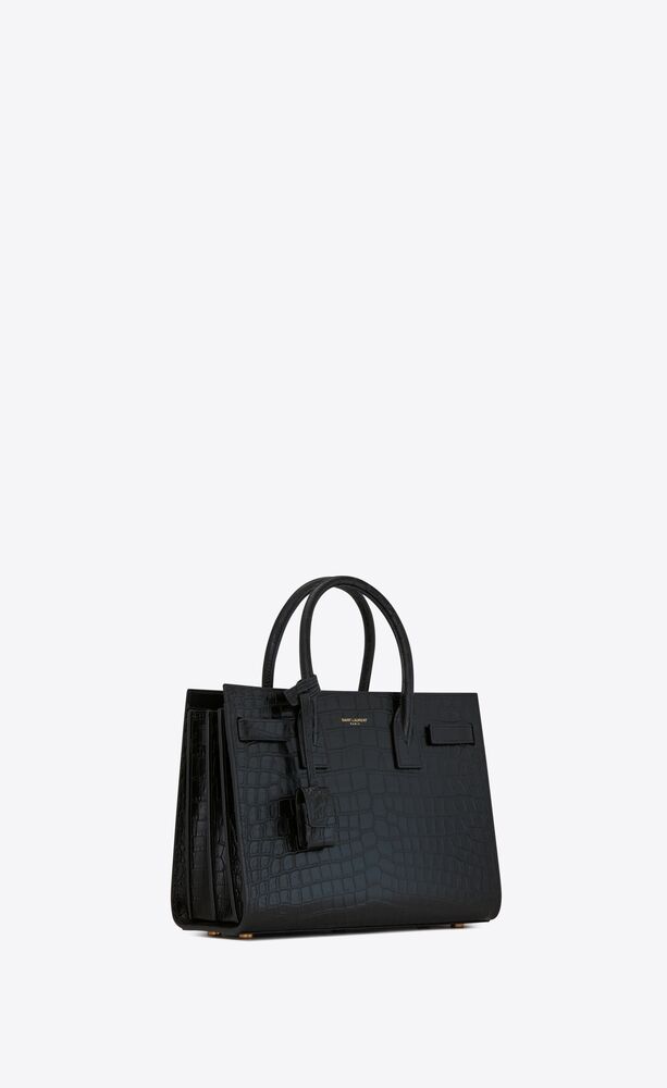 SAC DE JOUR BABY IN MATTE CROCODILE EMBOSSED LEATHER