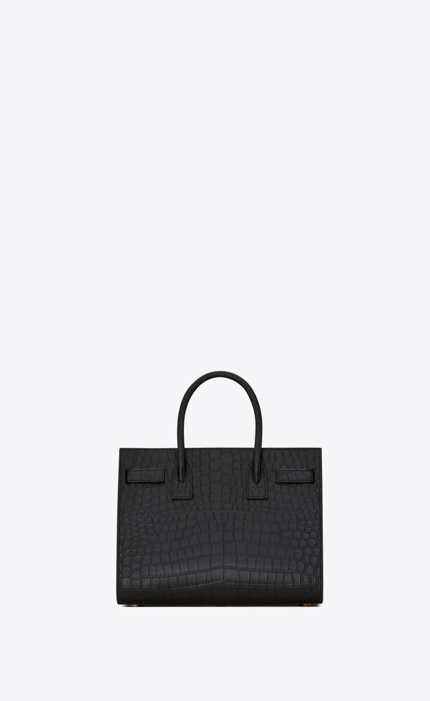 SAC DE JOUR BABY IN MATTE CROCODILE EMBOSSED LEATHER