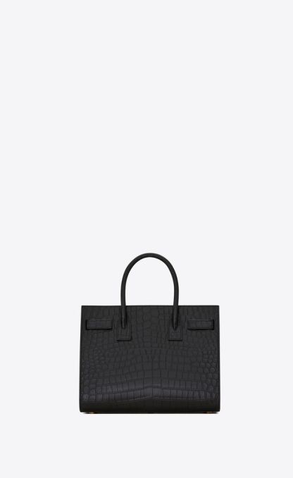 SAC DE JOUR BABY IN MATTE CROCODILE EMBOSSED LEATHER