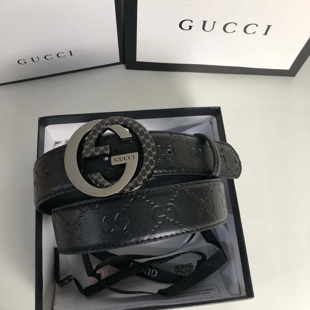 3 Colors Fashion Printed Double G Leather Belt