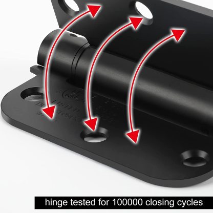 Black 3.5 Inch 5/8" Radius Corners Self Closing Spring Door Hinge
