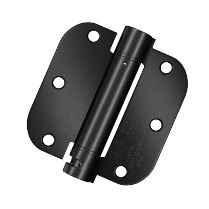 Black 3.5 Inch 5/8" Radius Corners Self Closing Spring Door Hinge