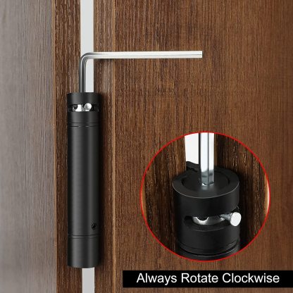 Black 3.5 Inch 5/8" Radius Corners Self Closing Spring Door Hinge