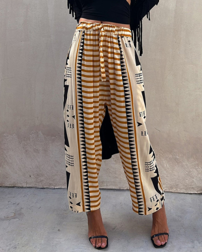 Women's Comfortable Bohemia Print Casual Pants