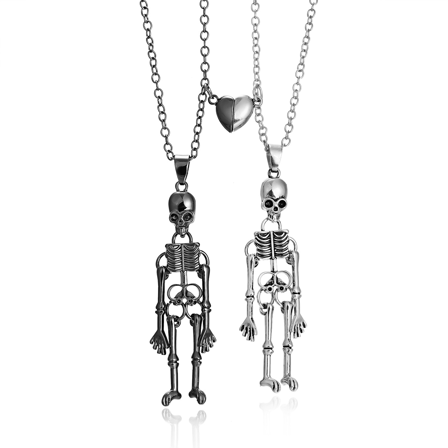 Together Until Death Skeleton BFF Pendant Necklace – BFF
