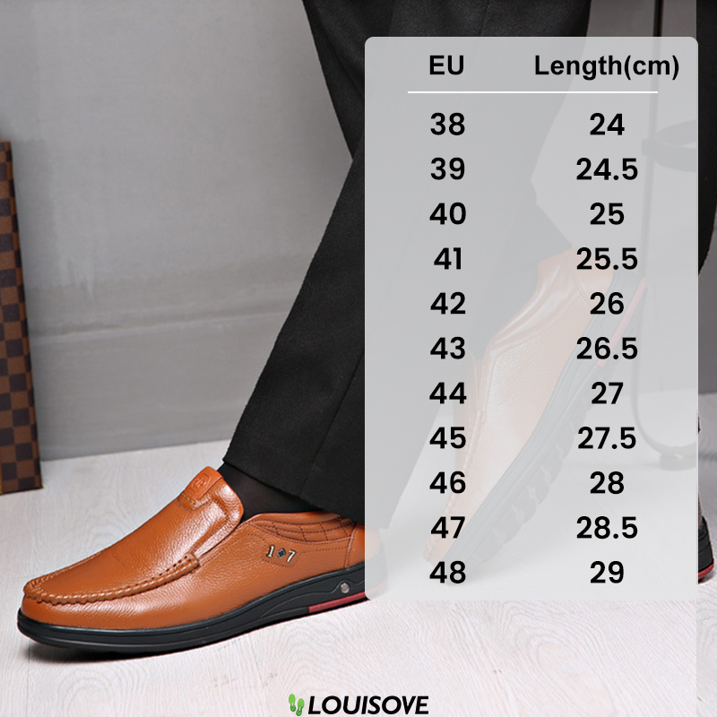 Lo sconto di oggi è del 50%. Scarpe da uomo in vera pelle. Il materiale è molto morbido, che può alleviare la pressione sui piedi e renderlo più comodo da indossare.
