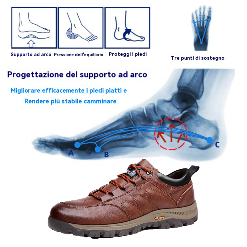 [Sconto del 50%] Scarpe ortopediche in pelle bovina, alleviano l'affaticamento e riducono le lesioni al ginocchio