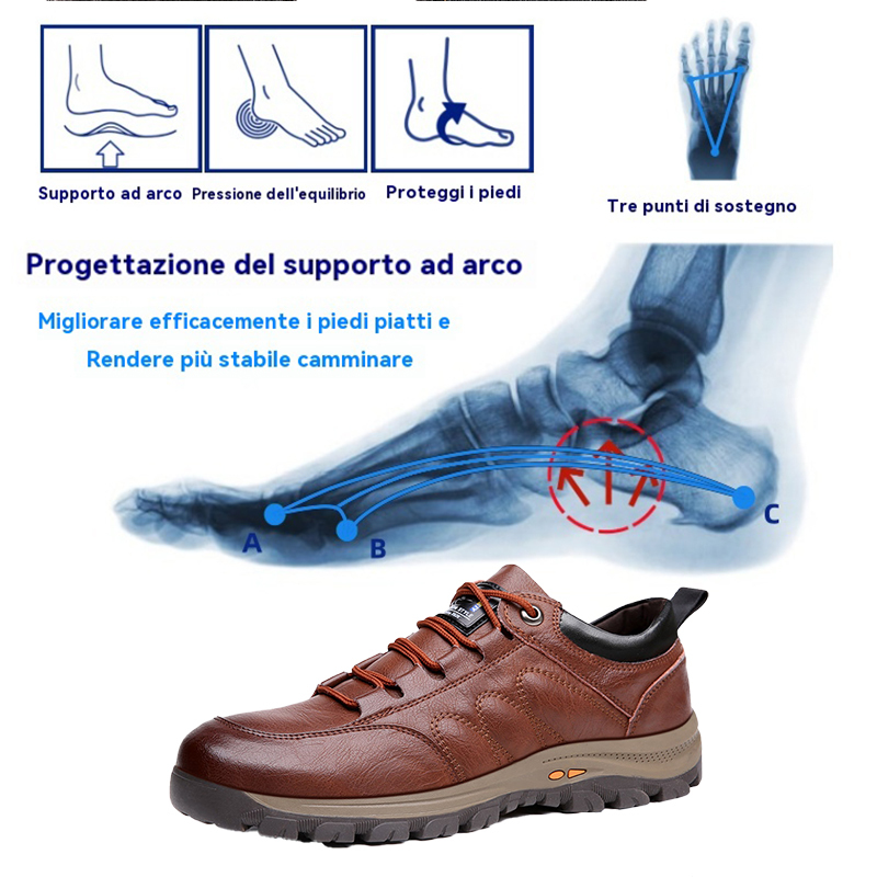 [Sconto del 50%] Scarpe ortopediche in pelle bovina, alleviano l'affaticamento e riducono le lesioni al ginocchio