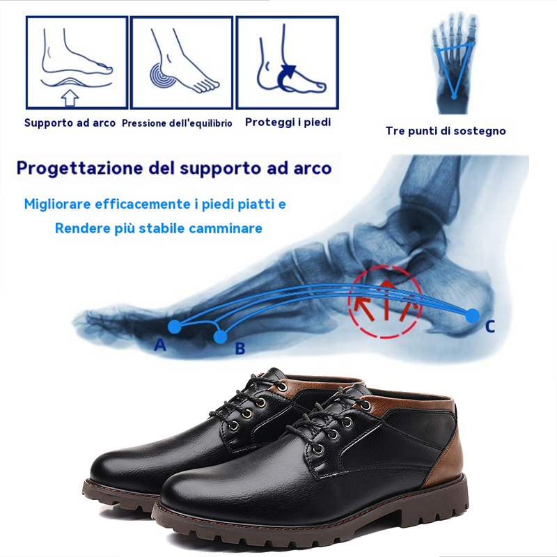 Lo sconto di oggi è del 50%. Le scarpe ortopediche in pelle, realizzate in pelle bovina, possono alleviare la pressione sui piedi e ridurre il dolore.