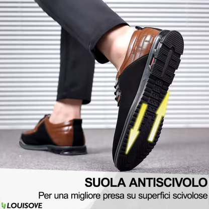 Lo sconto di oggi è del 50%, scarpe ortopediche in pelle da uomo, alleviano il dolore al tallone e riducono la pressione fisica sui piedi