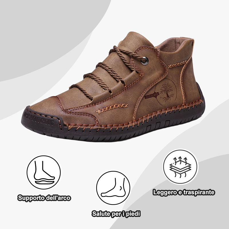 【Sconto del 50%】Scarpe ortopediche in vera pelle, supporto per l'arco plantare e ora calzini ortopedici gratuiti del valore di 20 euro