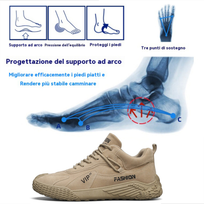 (50% di sconto oggi) Scarpe ortopediche per il supporto dell'arco plantare da uomo per un efficace sollievo dal dolore in tre giorni - Design ergonomico