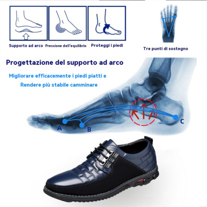Lo sconto di oggi è del 50%, scarpe ortopediche in pelle da uomo, alleviano il dolore al tallone e riducono la pressione fisica sui piedi