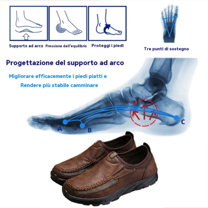 Lo sconto di oggi è del 50%, scarpe ortopediche casual in pelle, alleviano il dolore ai piedi e migliorano la postura della camminata.