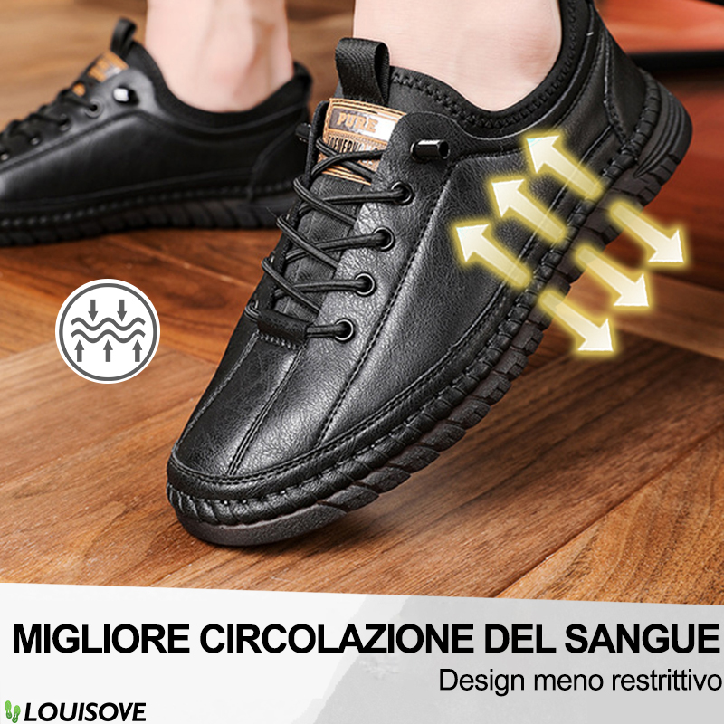 Le scarpe ortopediche da uomo in vera pelle possono modellare i piedi e ridurre l'affaticamento. Ordina ora e ricevi calzini ortopedici gratuiti.
