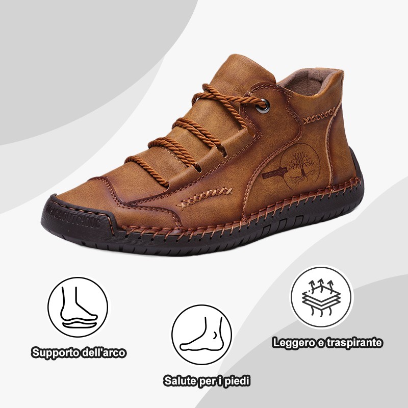 【Sconto del 50%】Scarpe ortopediche in vera pelle, supporto per l'arco plantare e ora calzini ortopedici gratuiti del valore di 20 euro