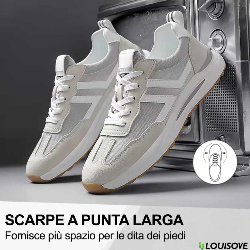 Oggi ci sono scarpe da ginnastica ortopediche scontate del 50% con suole ultra morbide che riducono la pressione e il dolore per un maggiore comfort sui tuoi piedi. Proteggi le articolazioni dei piedi.