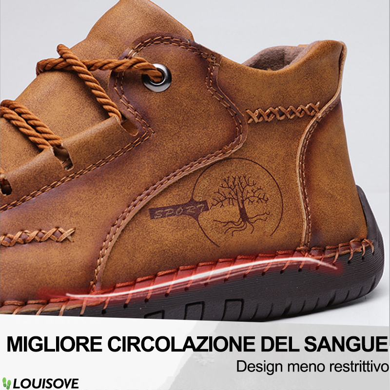 【Sconto del 50%】Scarpe ortopediche in vera pelle, supporto per l'arco plantare e ora calzini ortopedici gratuiti del valore di 20 euro