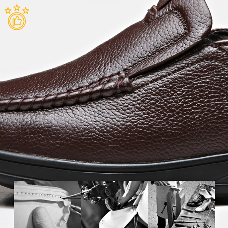 Lo sconto di oggi è del 50%. Scarpe da uomo in vera pelle. Il materiale è molto morbido, che può alleviare la pressione sui piedi e renderlo più comodo da indossare.