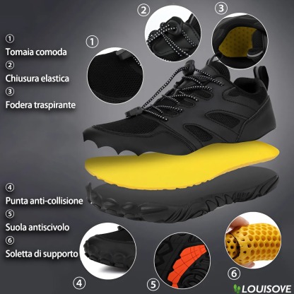 Sconto del 50% di oggi - Scarpe ortopediche dal design ergonomico - Scarpe da trekking per esterni, alleviano il dolore ai piedi e riducono l'affaticamento
