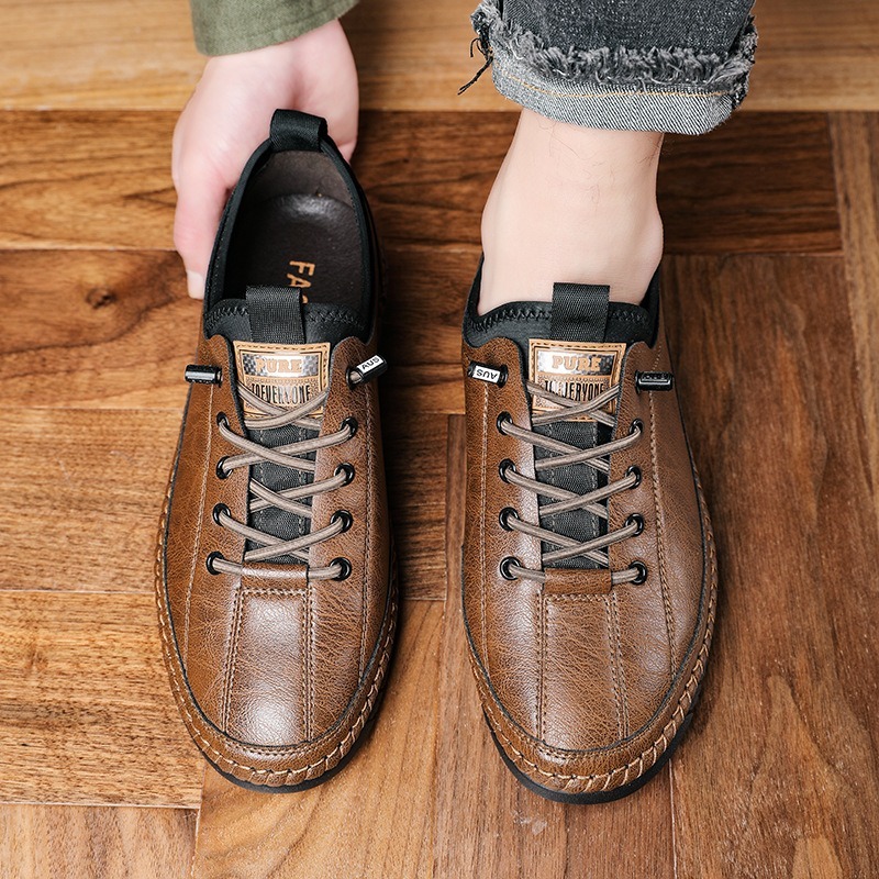 [🔥Oslava výročí – obrovská sleva] Pánské ortopedické kožené boty – pohodlné a ulevující od bolesti👞Ergonomický design, který se přizpůsobí tvaru nohy